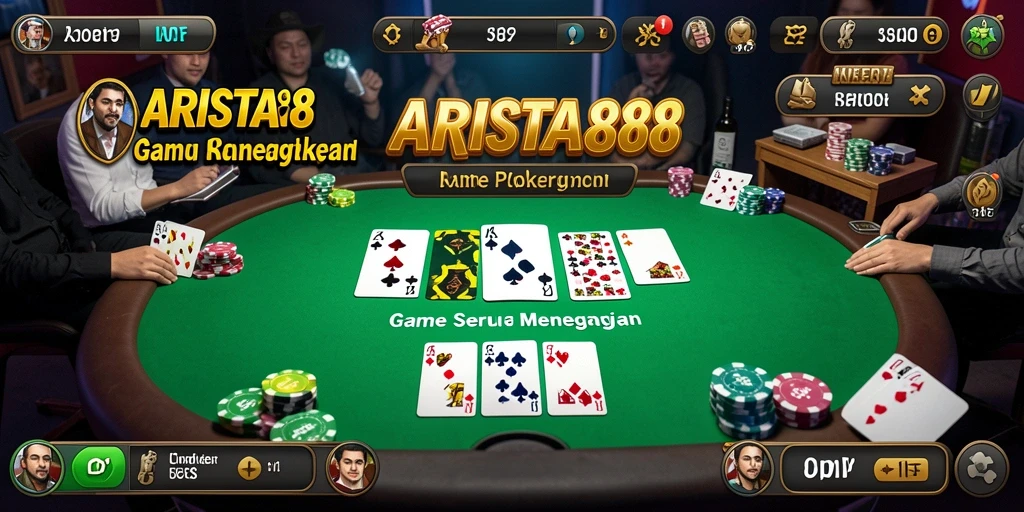 Tampilan seru dari gameplay poker ARISTA88.