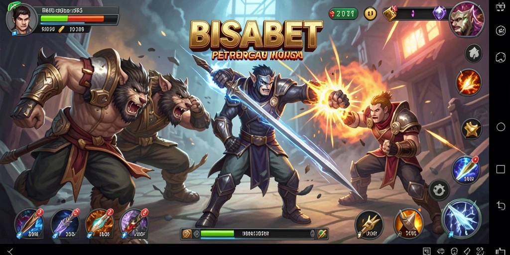 Tangkapan layar menunjukkan aksi seru dalam pertarungan BISABET.