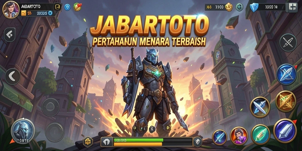 Tangkapan layar gameplay <strong>JABARTOTO</strong> menunjukkan aksi seru dalam Tower Defense.