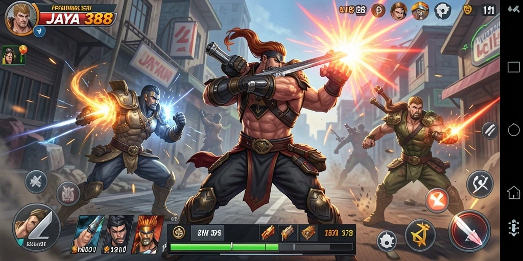 Tampilan seru gameplay aksi JAYA388 dengan pertarungan mendebarkan.