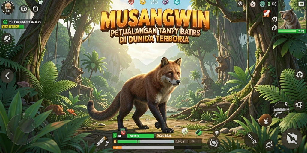 Tampilan gameplay <strong>MUSANGWIN</strong> yang memukau di dunia terbuka.