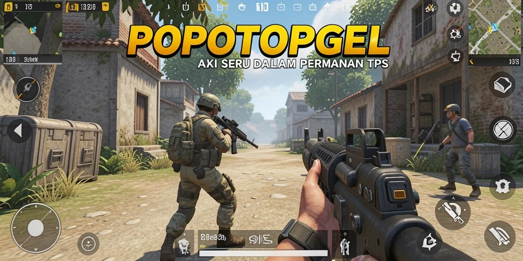 Screenshot utama yang menunjukkan serunya gameplay TPS.