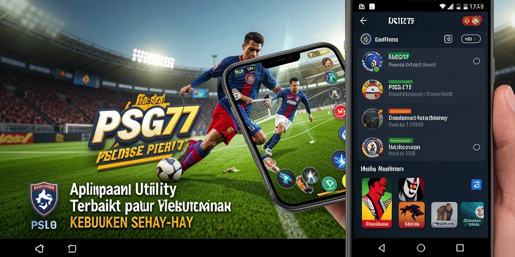 Tampilan utama PSG77 dengan fitur-fitur utility yang lengkap.